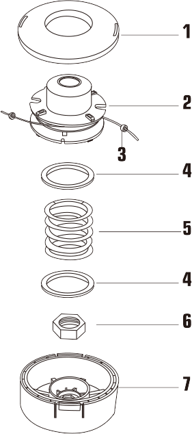 Trimmer Head Drawing WB-1201