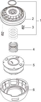 Easy Load Tap-N-Go Trimmer Head WB-1215 Drawing Easy Load Tap-N-Go Trimmer Head WB-1215 Drawing