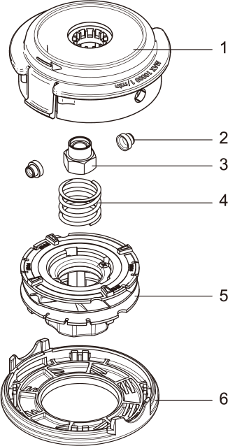 Easy Load Tap-N-Go Trimmer Head WB-1237 Drawing Easy Load Tap-N-Go Trimmer Head WB-1237 Drawing