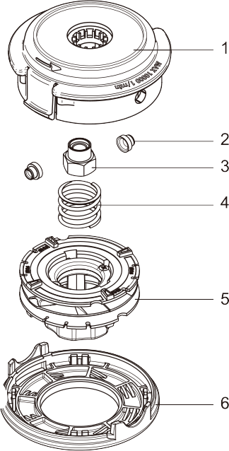 Easy Load Trimmer Head WB-1235 Drawing Easy Load Trimmer Head WB-1235 Drawing
